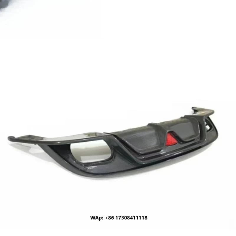 Jagar F-type Carbon Fiber Rear Diffuser With Led Fit for BodyKit Rear Bumper Lip Include Light F-type Diffuser