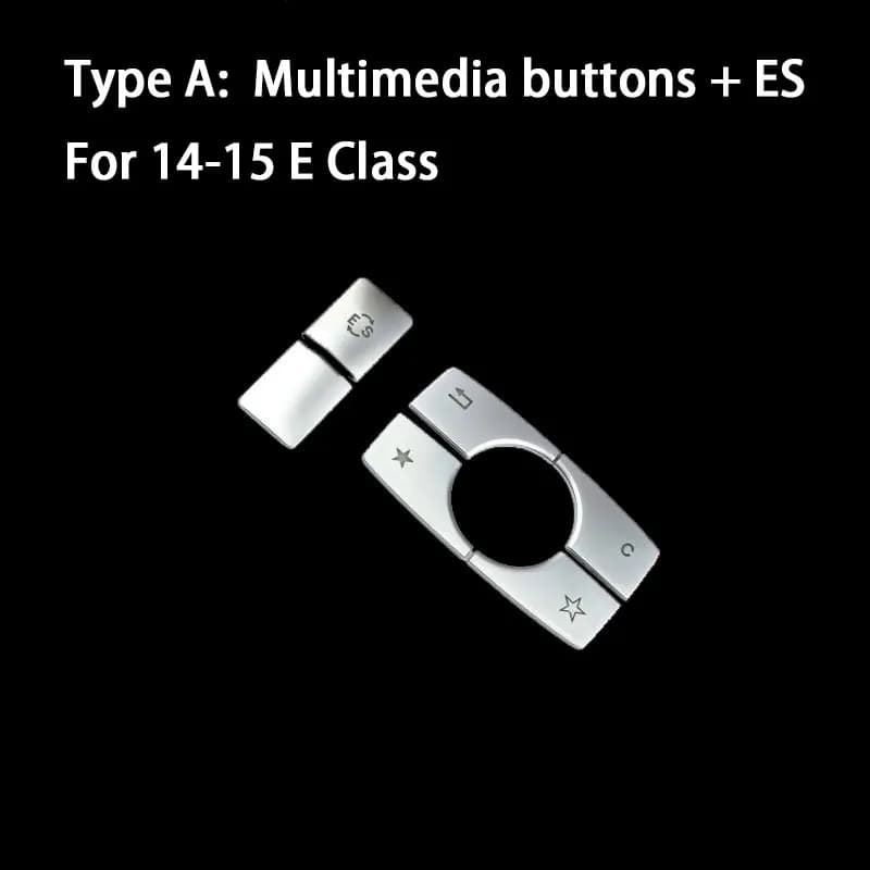 For Mercedes Benz E Class W212 2014 2015 Car Central Control Multimedia Button Patch ES Buttons Car Interior Accessories