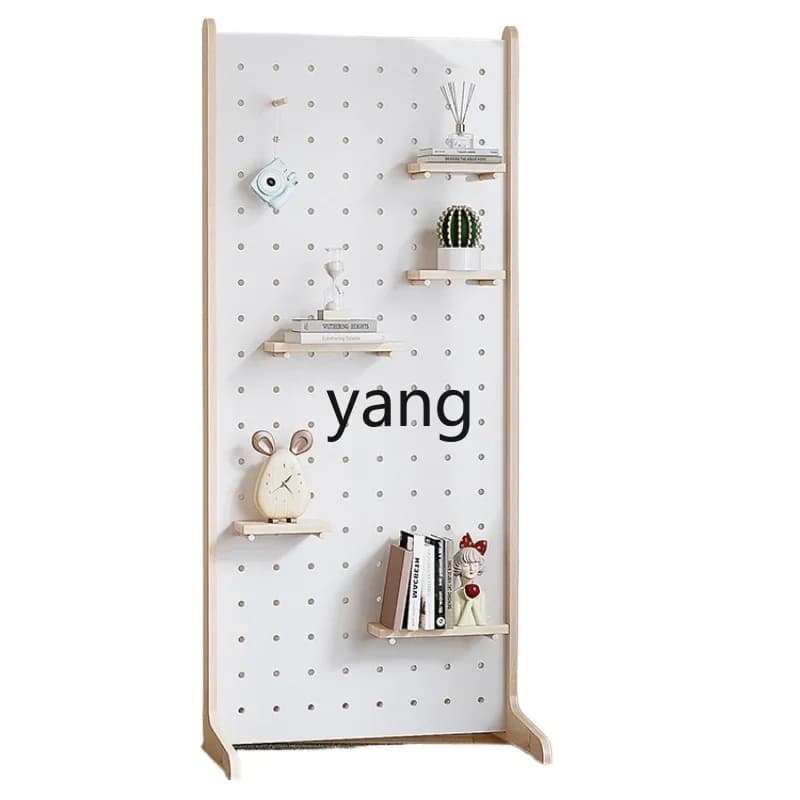 LMM screen partition living room porch folding mobile hole board shelf background screen