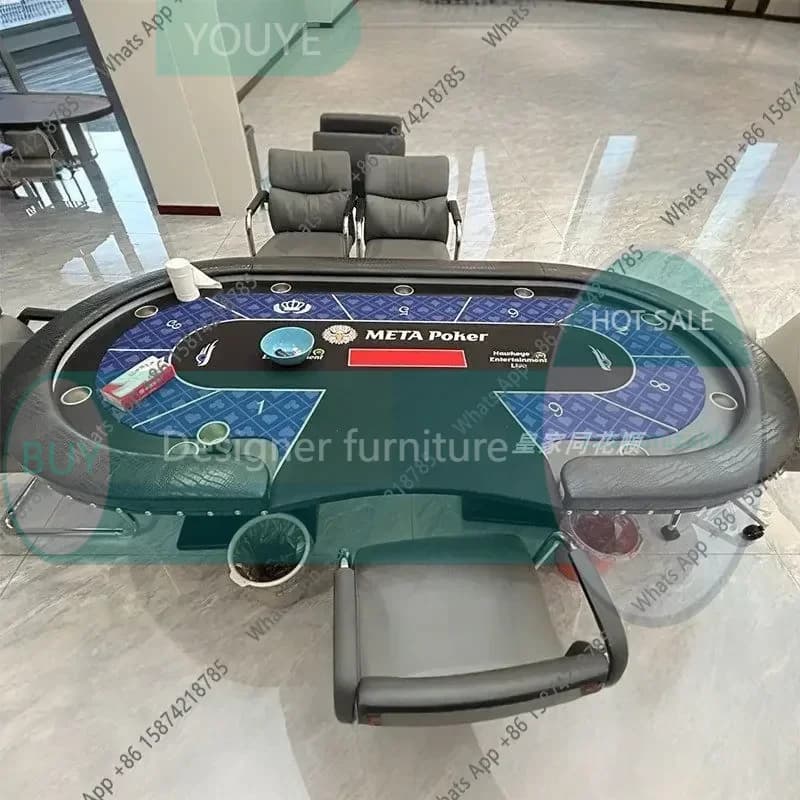 Sc Texas Hold'em Table Set High-end Card Table Club Depu Set Hande Professional Table Cover Package-1