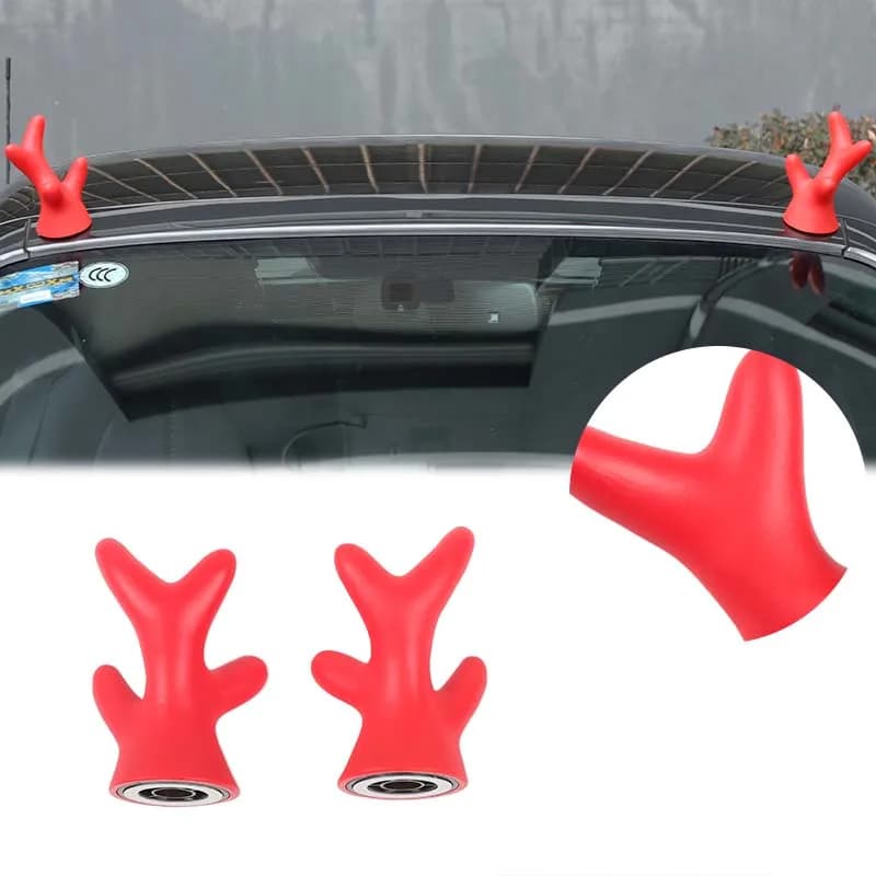 For Mazda MX-5 Miata 2016+ PVC Red car roof decoration small antlers three-dimensional sticker car exterior accessories