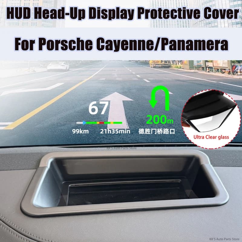 HUD Head-Up Display Protective Cover / Dashboard Dust Cover for Porsche Cayenne Panamera, Car Interior Accessories