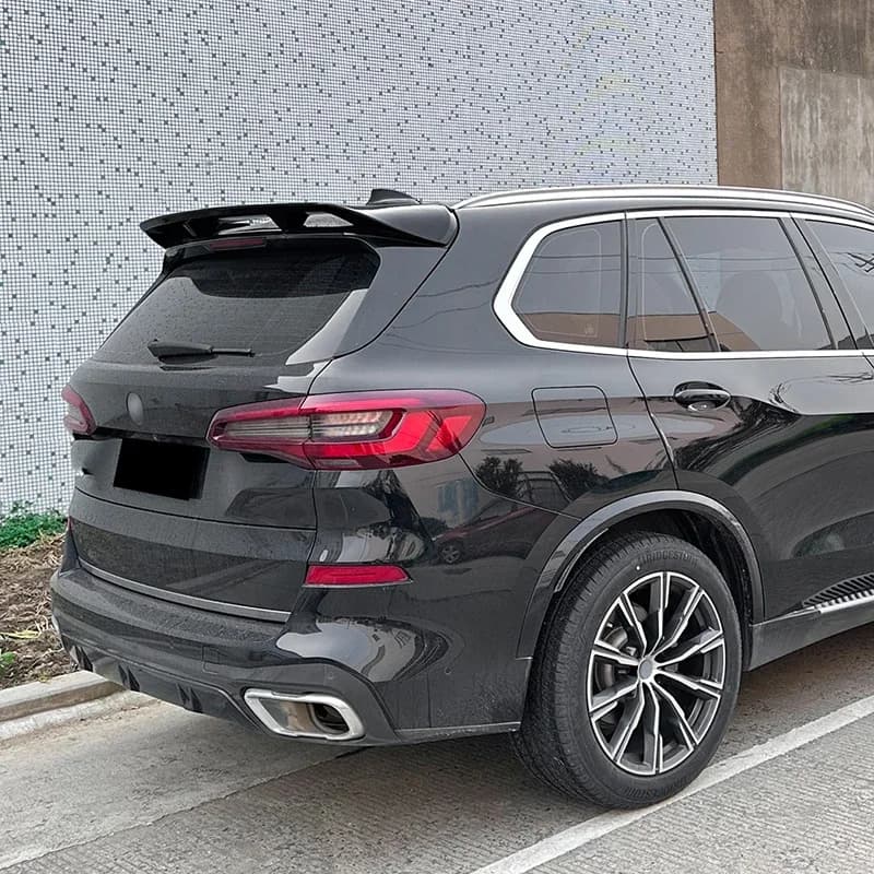 High Quality ABS Plastic Material Glossy Black Carbon Fiber Look Rear Wing Roof Spoiler For BMW X5 G05 SUV 2019 - 2024