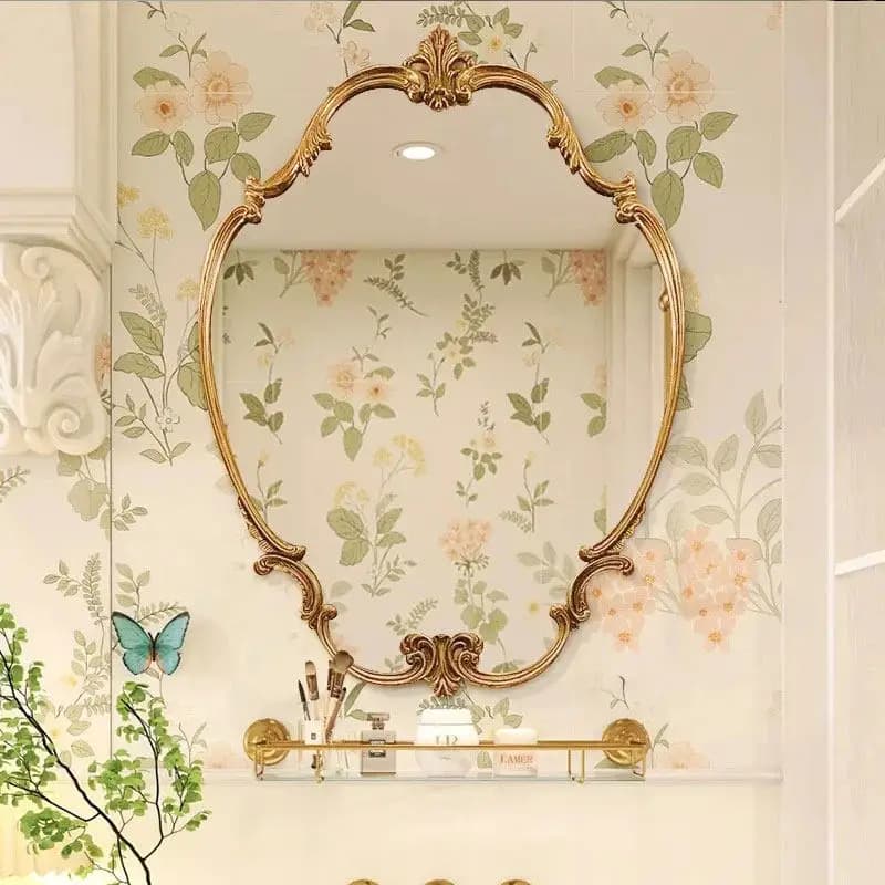 Irregular Modern Mirror Living Room Wall Decoration Vanity Art Aesthetic Nordic Mirror Makeup Hanging Spiegels Home Products