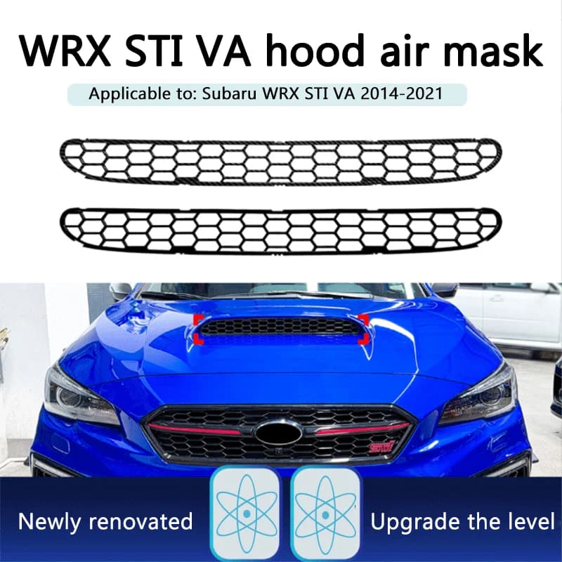 1Set ABS Engine Hood Air Outlet Dust Cover Sticker For Subaru WRX STI VA 2014-2021 Exterior Modification Auto Decor Accessories