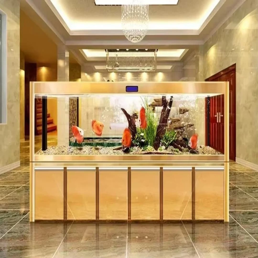Practical Large Ecological Fish Tank Aquarium Living Room Bottom Filter Change Water Super White Glass Dragon Fish Tank 1.5 M