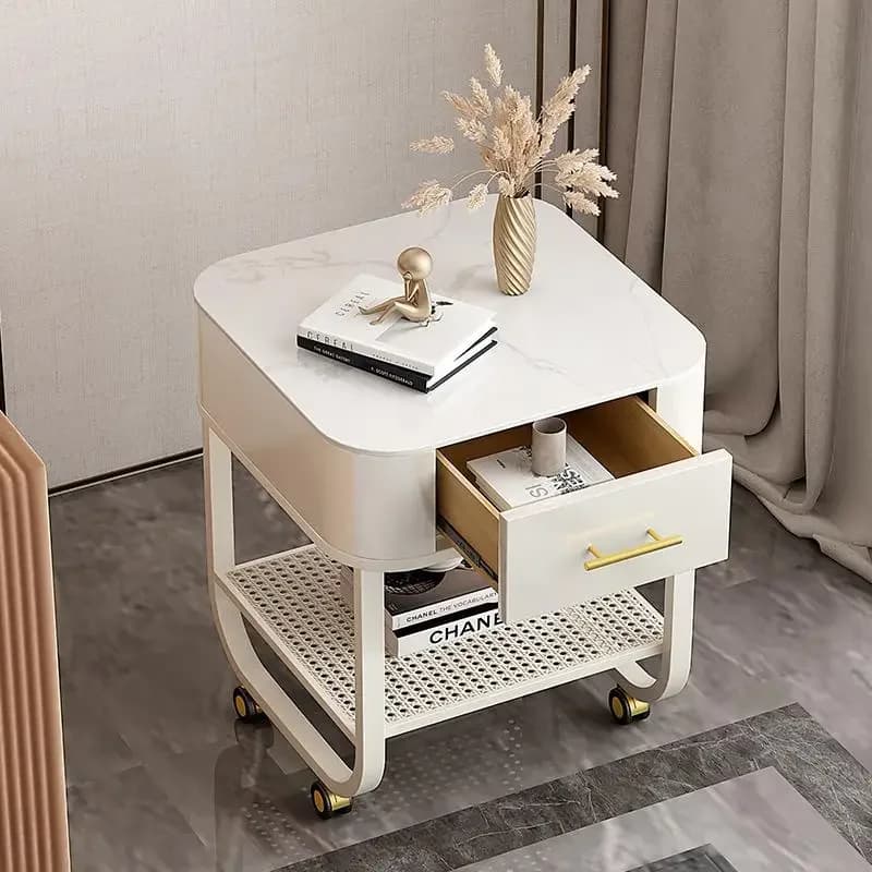 Nordic Aesthetic Simple Night Table European Modern Trendy Bedside Table Luxury Drawer Muebles De Dormitorio Bedroom Furniture