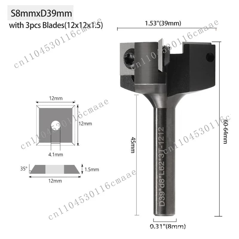 Discarded broken board knife Cutting, bottom cleaning and slotting Removable blade Solid wood woodworking milling cutter