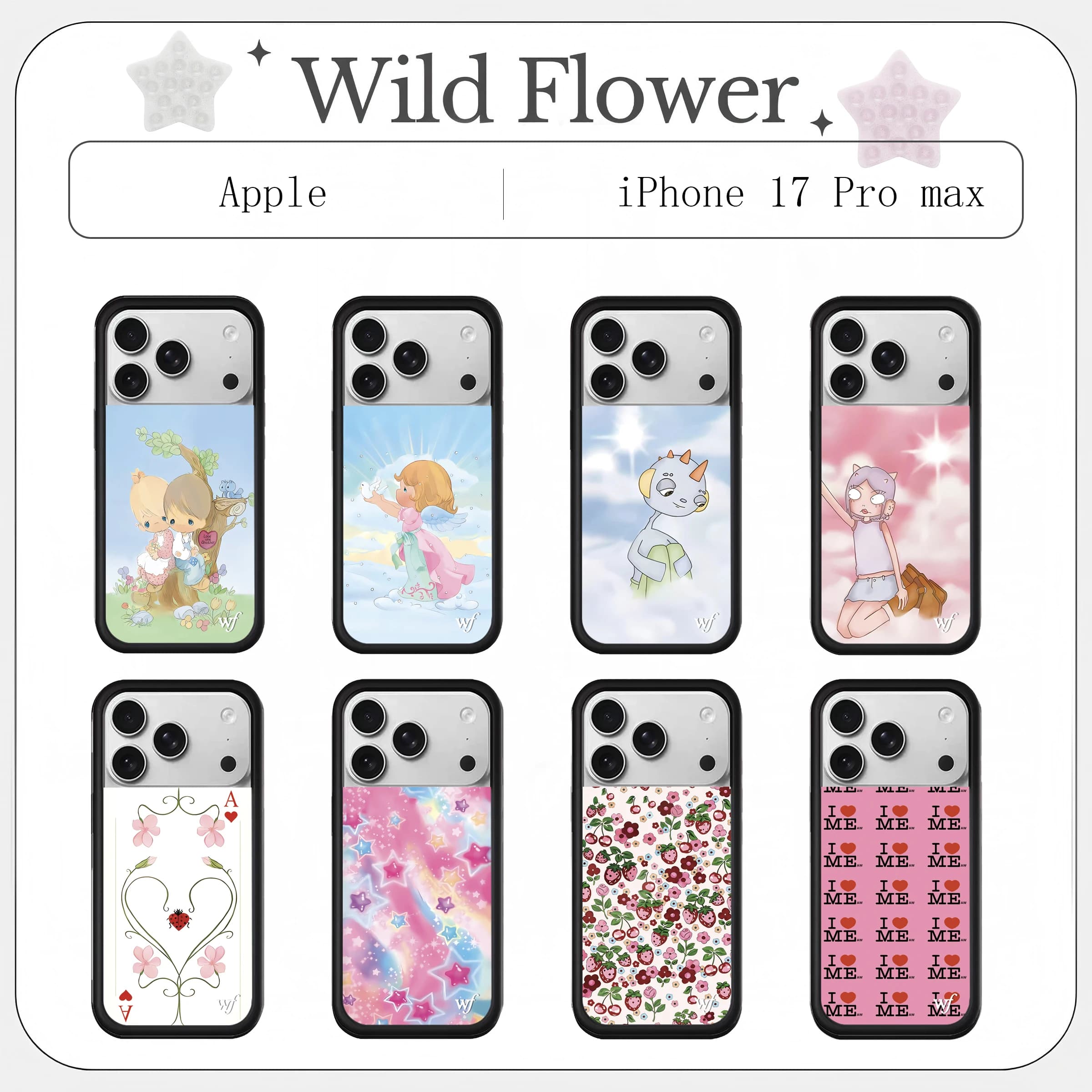 2025 Wildflower 3D Couple Phone Case for iPhone 17 Pro Max 12 13 14 15 16  Plus Air 17pro WF Plum Blossom A Cover