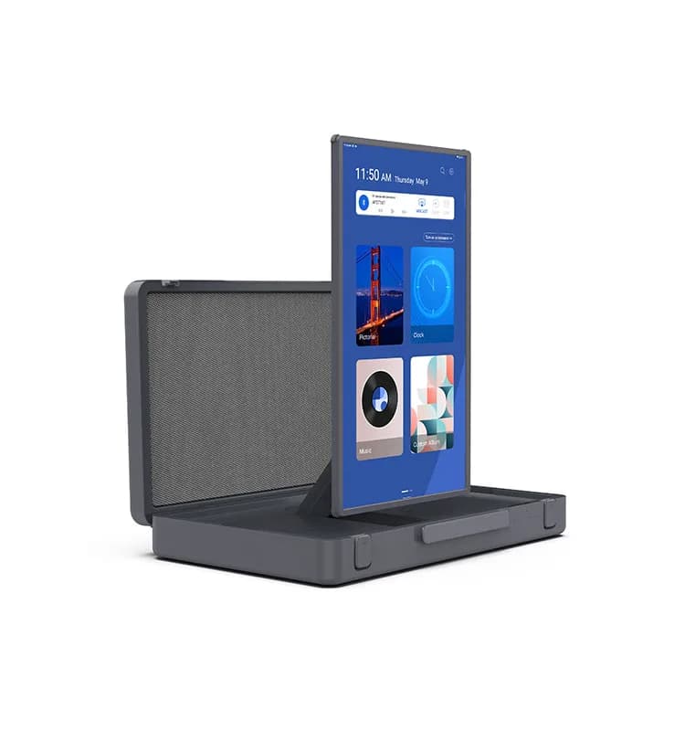 Portable Briefcase Suitcase Touch Screen PC Monitor Display Tablet Laptop Smart TV 3D Speakers for Outdoor Party Outdoor Camping