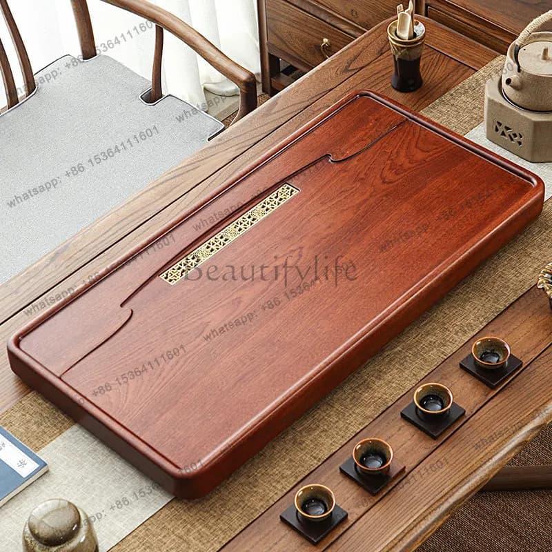 Best Sellers Vintage Rectangle Tea Tray Wooden Table Ceremony Ash Wood Plates For Food Tea Tray Luxury Drainage Bandejas Home De