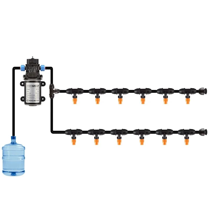 Water pump watering device, mobile phone WiFi remote timing automatic watering system, atomization spray