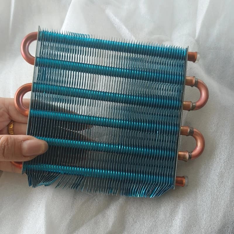 1x6x120mm Evaporator Freezer Refrigerator Refrigerated Display Cabinet Copper Tube Fin Air-cooled Condenser