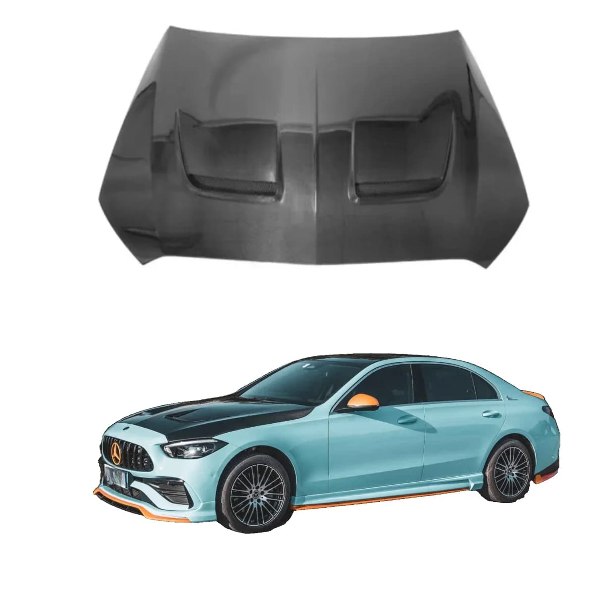 Carbon Fiber Bonnet For Mercedes Benz C Class W206 Carbon Hood Bonnet