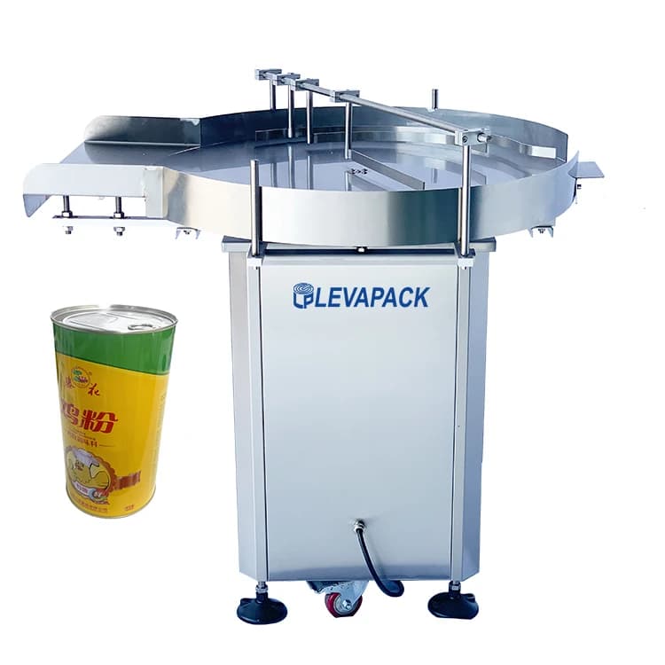 Round Bottle Unscramble Machine Turn Rotary Accumulation Table for Sorting Bottle Loading Table