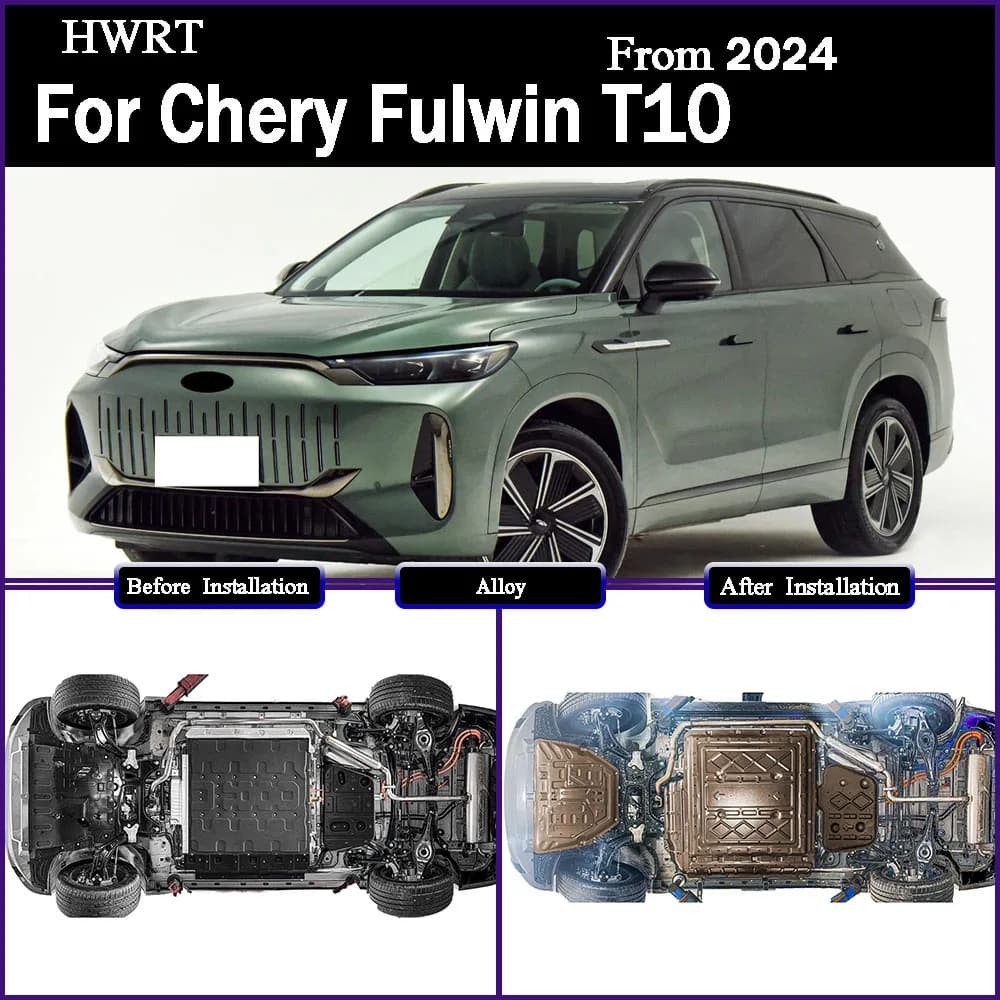 Aluminum Alloy Chassis Guard Bottom Protector Engine Protector Chassis Anti-Skid Plate For Chery Fulwin T10 2024 200KM 210KM