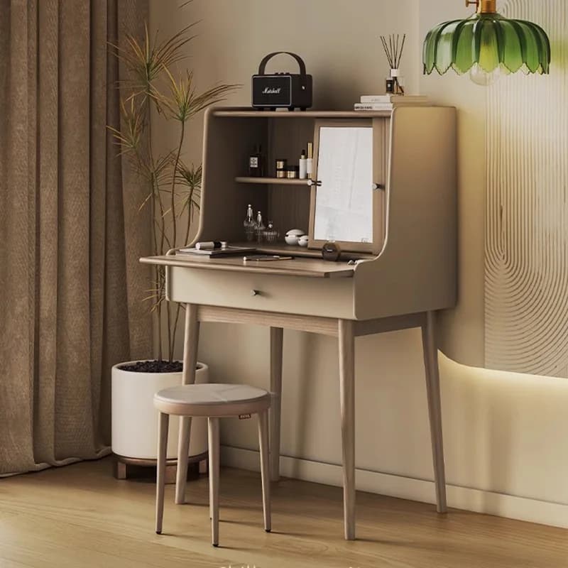 European Bedroom Vanity Table Makeup Cosmetics Beauty Wood Luxury Women Modern Dressing Table Mobile Vestidores Home Furniture