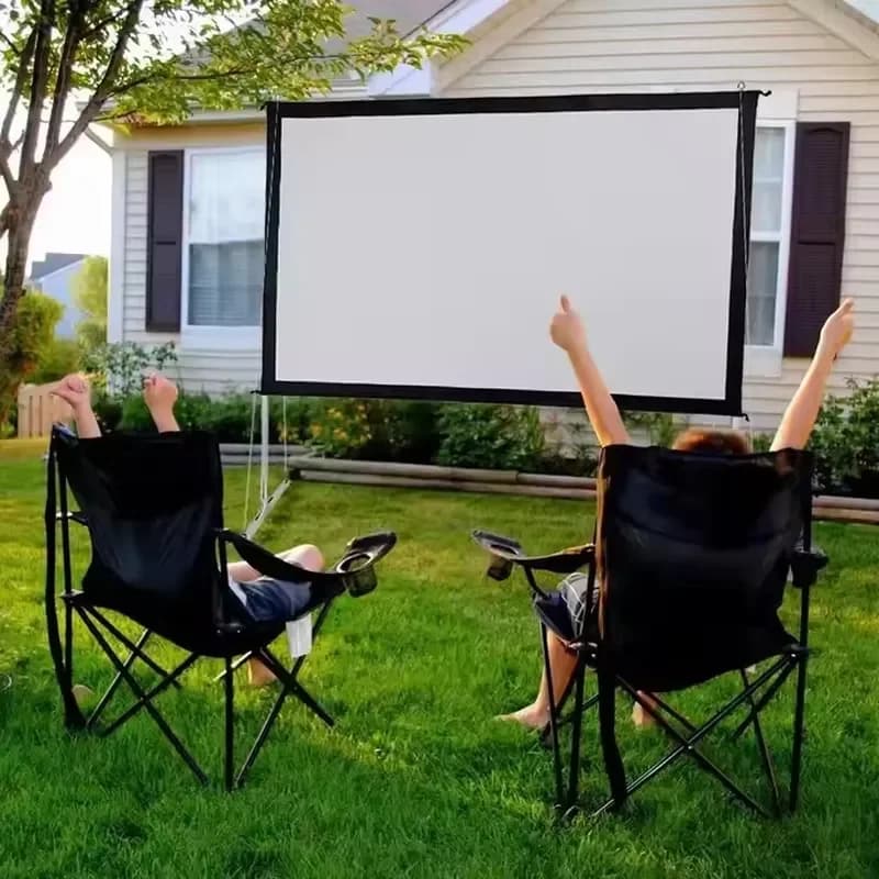150 Inch Fast-fold Projector Screen Foldable Projection Screen for Outdoor Movie Night