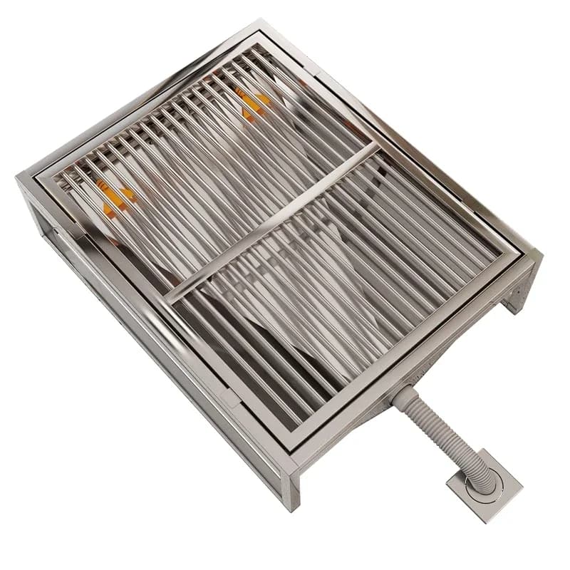 Stainless steel dog toilet automatic cleaning straight through sewer anti-stepping shit medium
