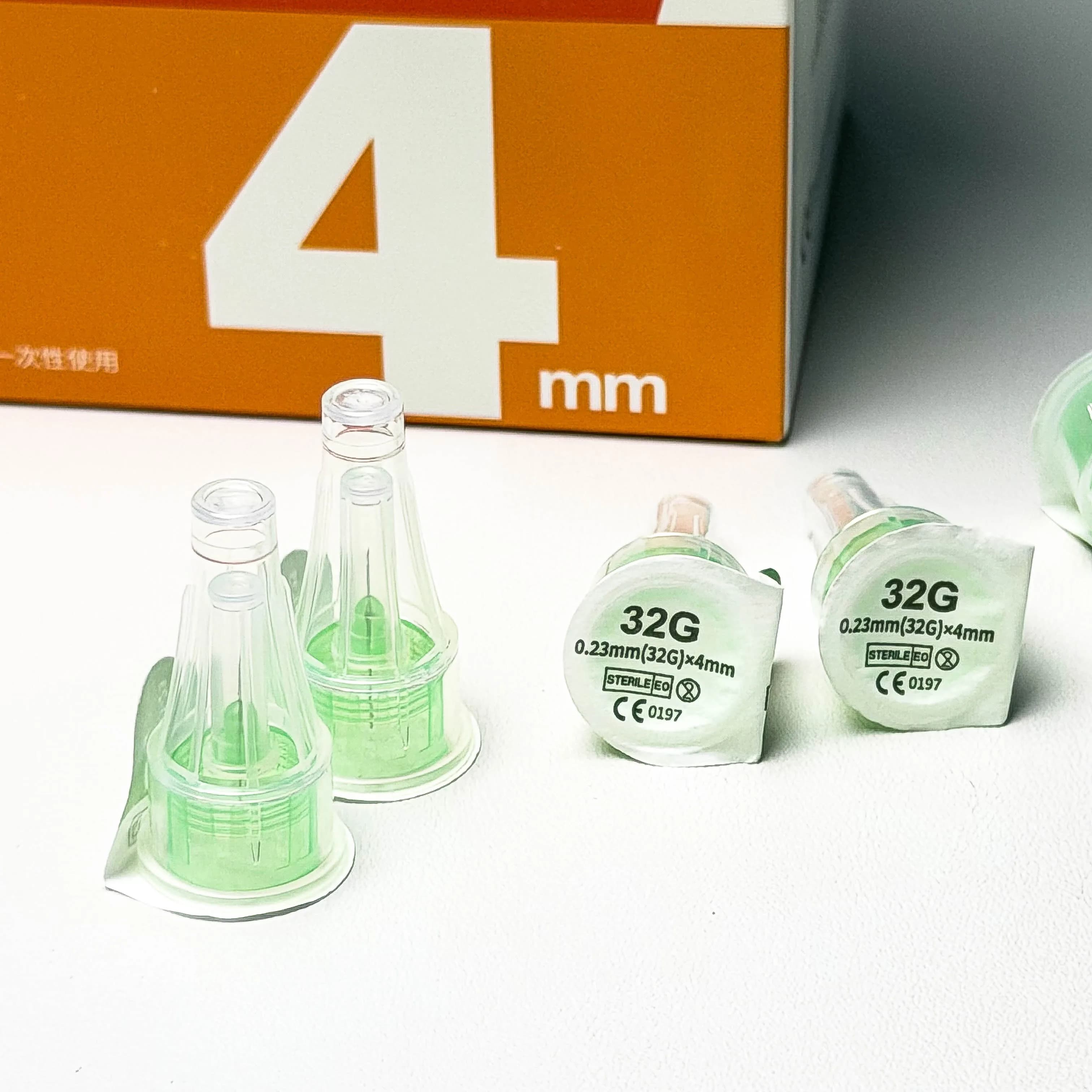 Stainless Steel 31G 5mm 6mm 8mm Painless Needle Individually Packed 32G 4MM Sterile Insulin Pen Needle