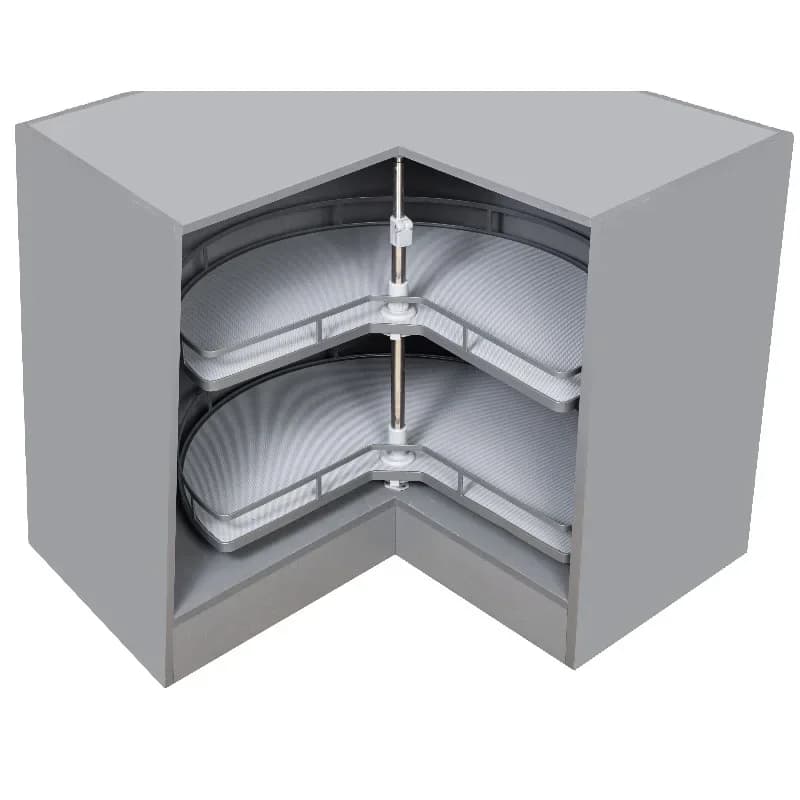Modern Multifunctional Stainless Steel Soft Closed Kitchen Locker Storage Device Rotary Corner Drawer Basket