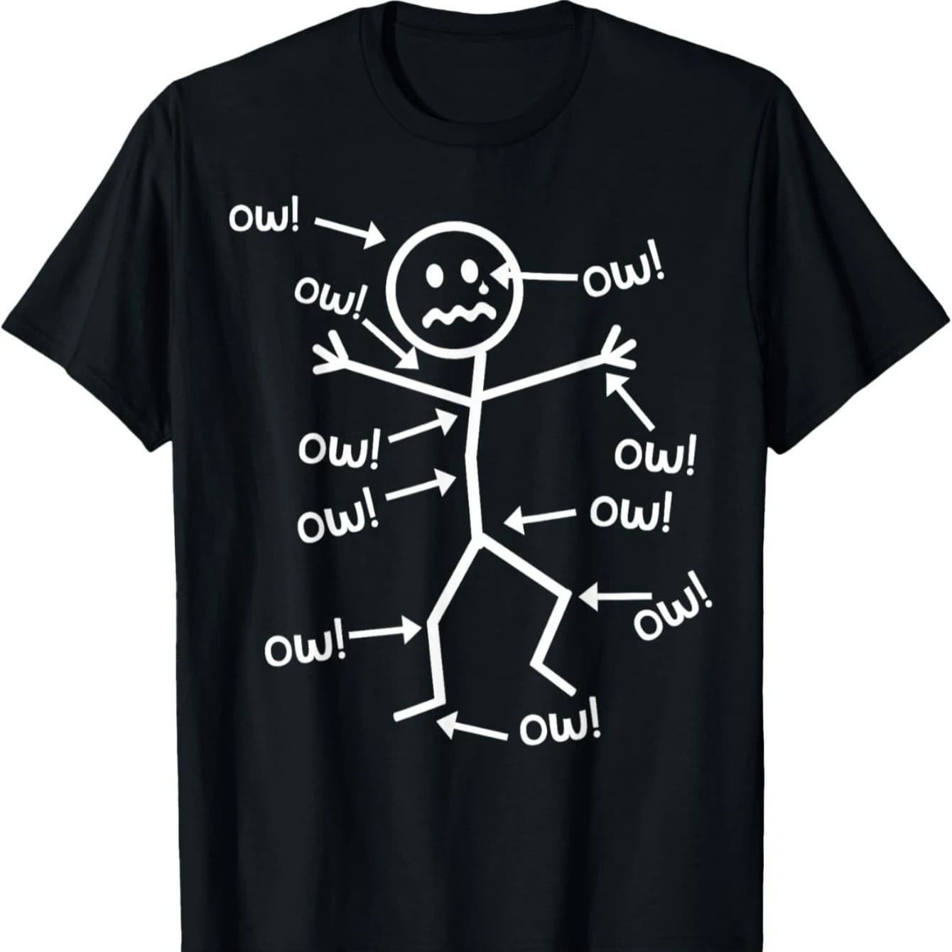 Ow Ow Ow - Funny Chronic Pain Awareness T-Shirt 100% Cotton O-Neck Short Sleeve Summer Casual Mens T-shirt Streetwear