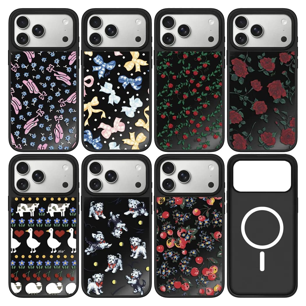 Colorful Bowknot Black Mirror Surface Magnetic Phone Case Cover for IPhone 13 14 15 16 17 Pro Max Case for IPhone Air