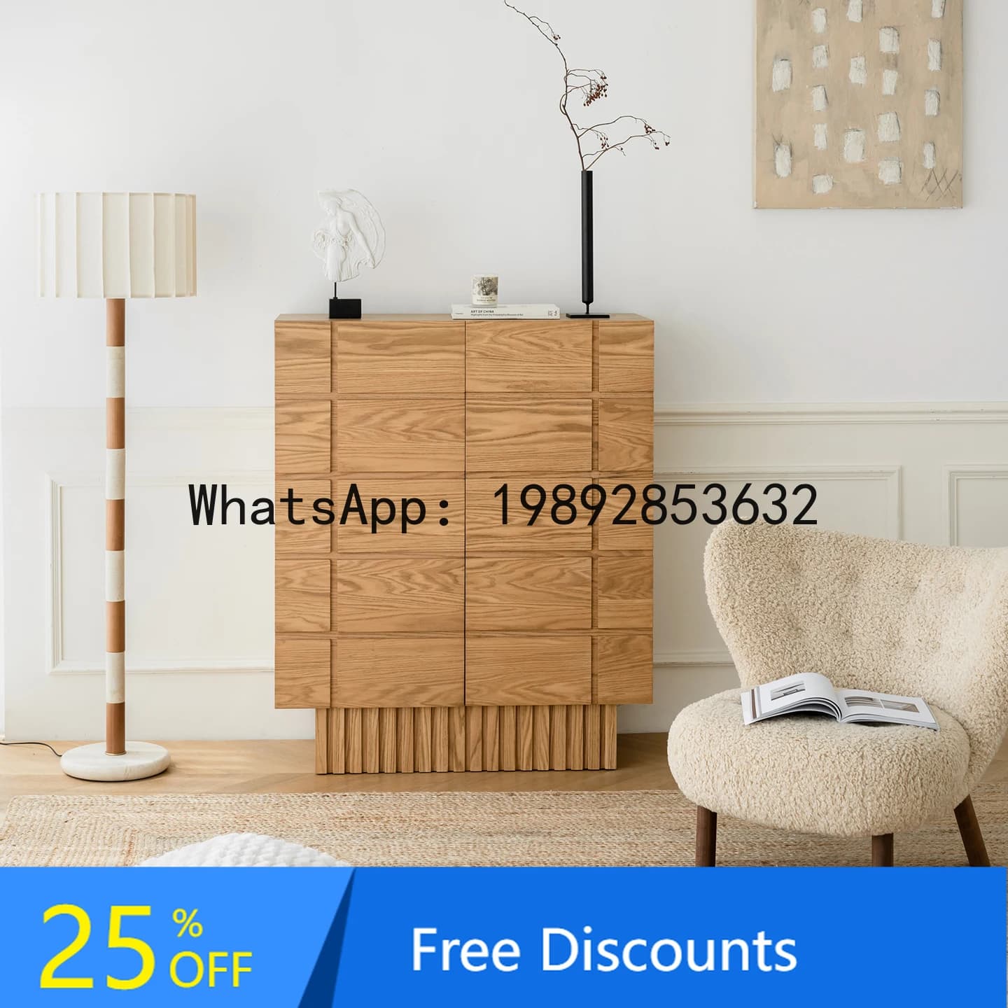 Natural Wood Style Chest of Drawers Bedroom Storage Cabinet Living Room Organizer Simple Modern Drawer Cabinet