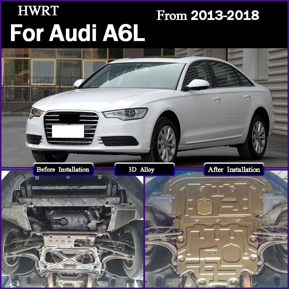 Higher Quality Alloy Under Engine Guard Mudguard Board Splash Shield Mud Fender Plate Panel For Audi A6L 2013 2014 2015 - 2018