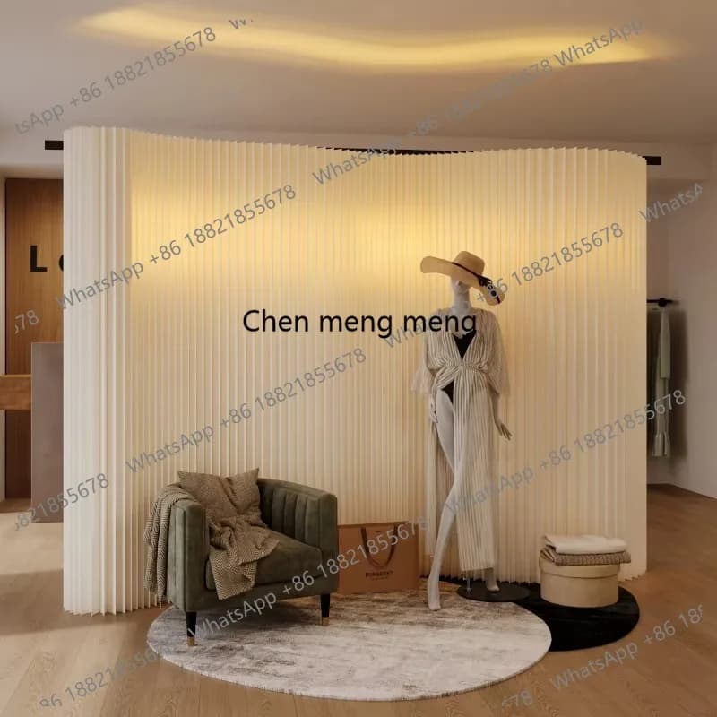Customized Paper Partition Divider Folding Portable Paper Against Wall Exhibition Store Display Rack for Event Party Living Room