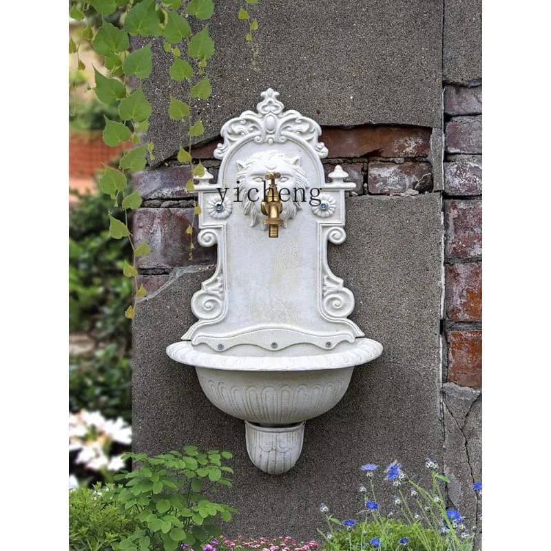 bj-11 high-grade cast iron sink garden courtyard washbasin wash basin courtyard pool decorative wall decoration