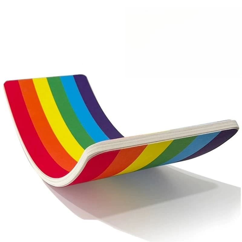 Pilates Rainbow Balance Board Adult Balance Training Board Seesaw Adult Yoga Fitness Board Sports Equipment