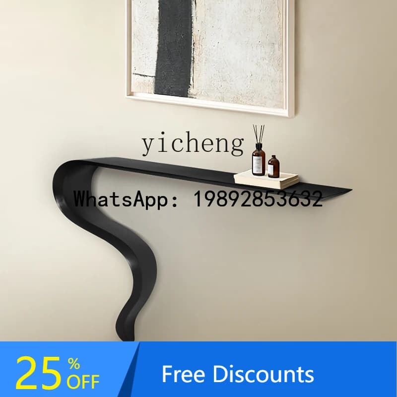 ABC  minimalist art entrance table  wall decoration strip case end view table solid wood shelf
