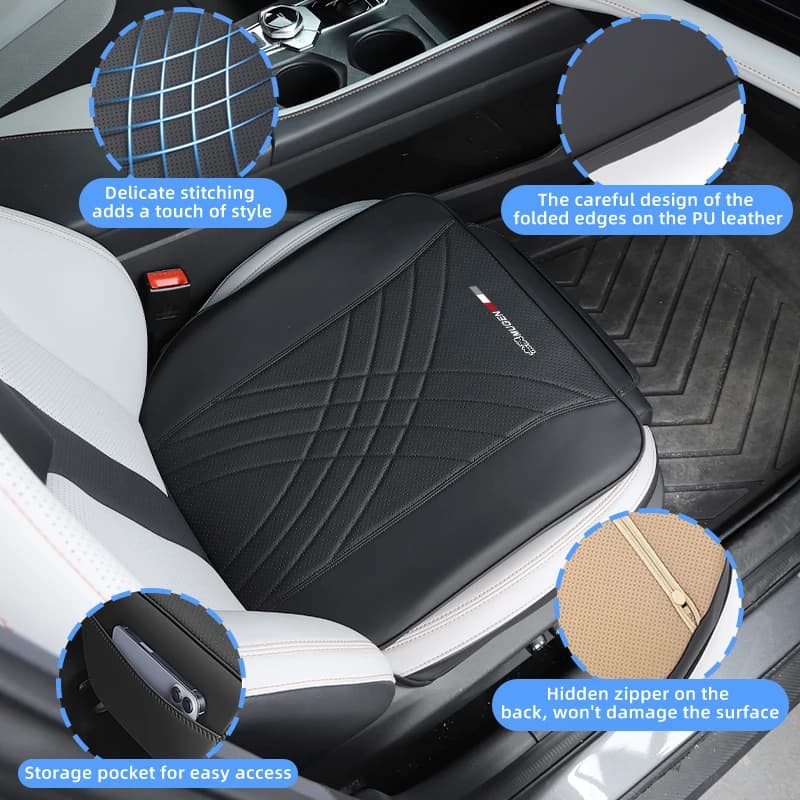 Car Front Seat Cushion Universal Leather Pad Mat Protector Auto Accessories For Honda Civic Accord Fit City Vezel CRV