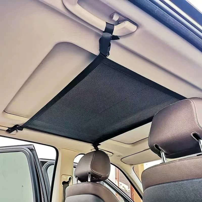 Automotive Interior Cargo Net Sturdy Load-Bearing Net Automotive Roof Storage Net Pocket Multifunctional Automotive Supplies