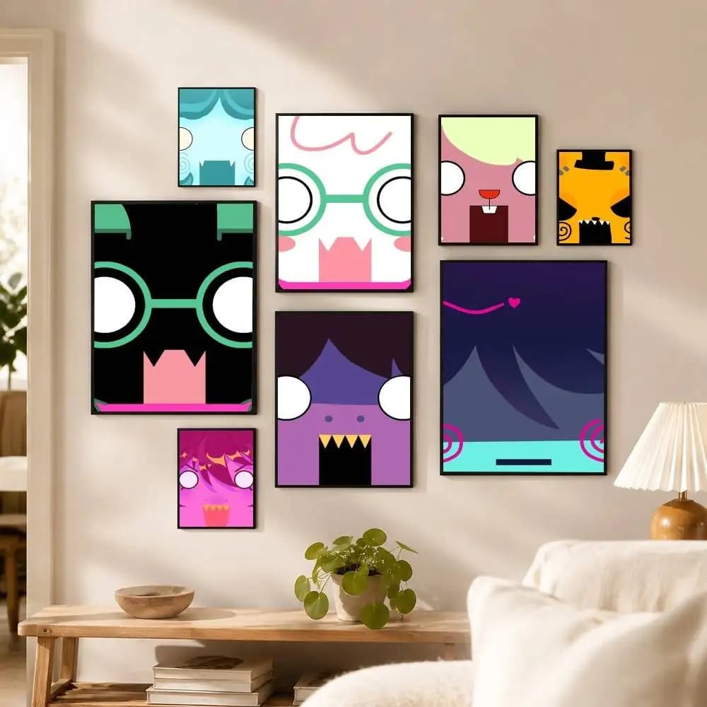 full face D-Deltarune  Poster Waterproof Wall Art Sticker For Bar Living Room Vintage Decor High Quality Print Gift
