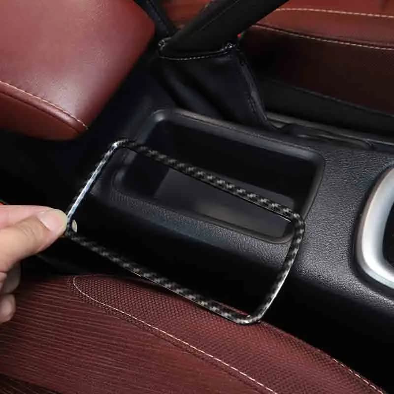 For Toyota Hilux 2015-2022 ABS Carbon Fiber Car central control gear storage box frame sticker car interior accessories