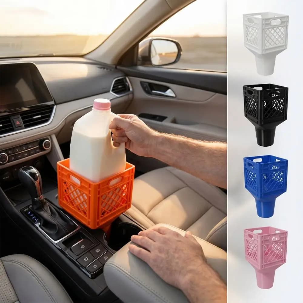 Half Gallon Jug Car Cup Holder Mount Shockproof Stable Car Cup Expander Space Saving Nonslip Base Center Console Cup Holder