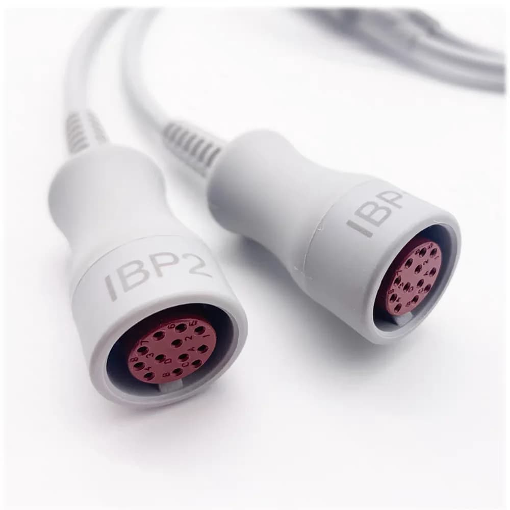Compatible with Mindrays Phs 12-pin Dual Invasive Voltage Cable, One Turn Two Double Head IBP Monitors Extension Cable