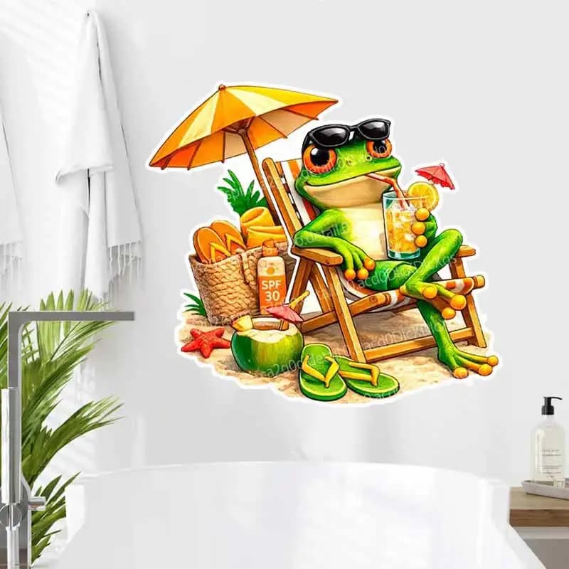 Chic Qingwa Wall Stickers Decal for Bathroom Toilet Living Room Cabinet Fridge Home Decorative Artwork AA411