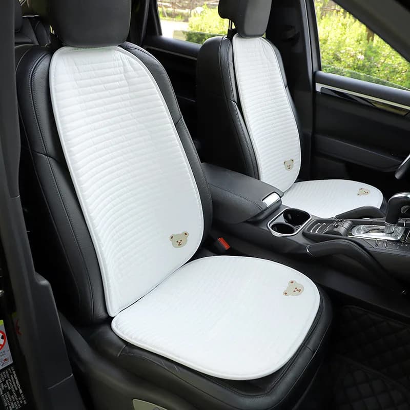 Four Seasons Universal Cartoon Bear Flower Cotton Cloth Breathable Simple Fashion Car Seat Cushion Cover Fart Rear Cushion