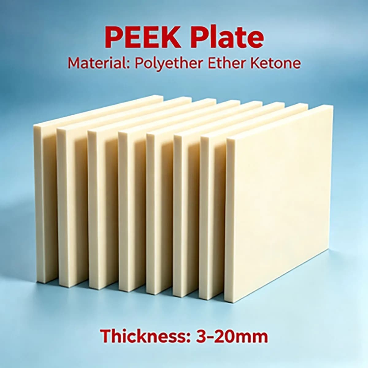 Aviation and Other Fields 3-20mm Thick PEEK Square Plate Is Used in High-end Manufacturing, Medical