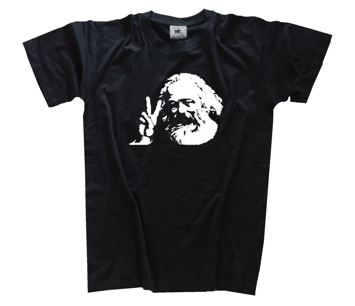 Karl Marx -  Hand Harmony VICTORY Communism Fun Sayings T-shirt S - 3XL