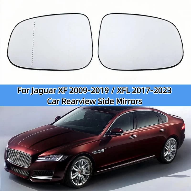 For Jaguar XF 2009-2019 / XFL 2017-2023 Car Rearview Side Mirrors Lens Door Wing Rear View Mirror Glass with Heating
