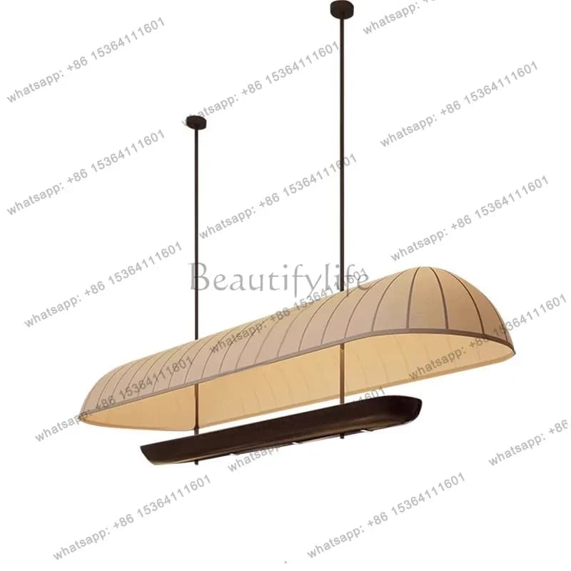 Designer style B & B tea room wabi-sabi wind Zhongshan long cloth art luminous object