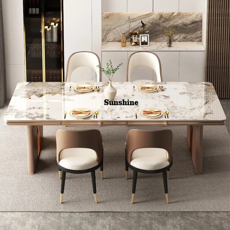 Nordic Square Dining Tables Modern Italian Small Luxury Restaurant Dining Tables Kitchen Salon Mesa Comedor Home Furniture