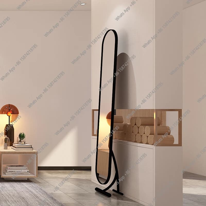 Adjustable clothing store full-body mirror extremely narrow mirror full-length mirror home girls bedroom floor fitting