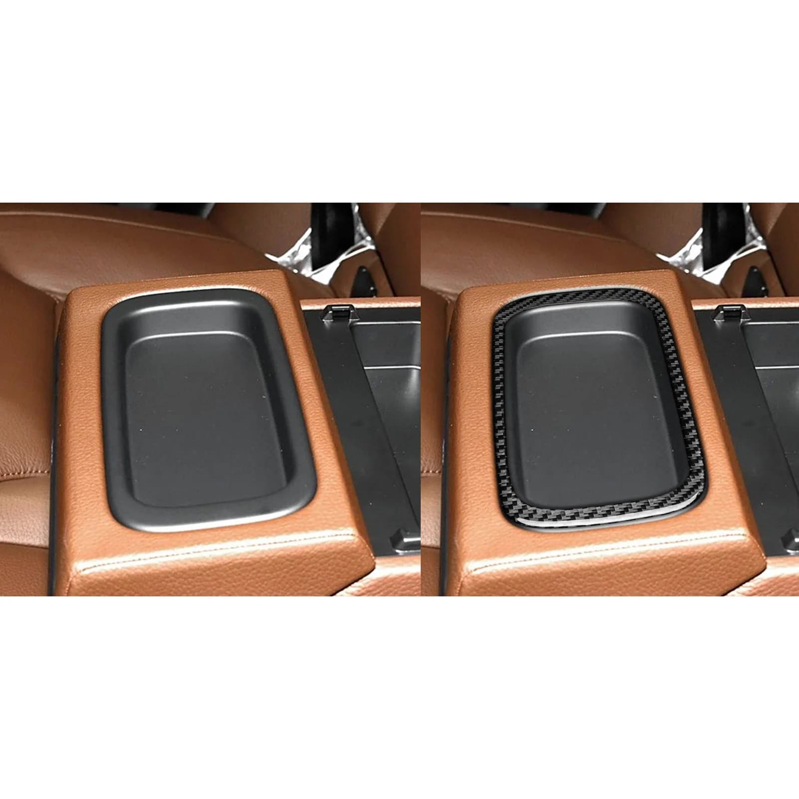 Rear Seat Armrest Frame Panel Car Accessorie Interior Cover Trim Sticker For Volvo XC60 2018—2025 Carbon Fiber Modification
