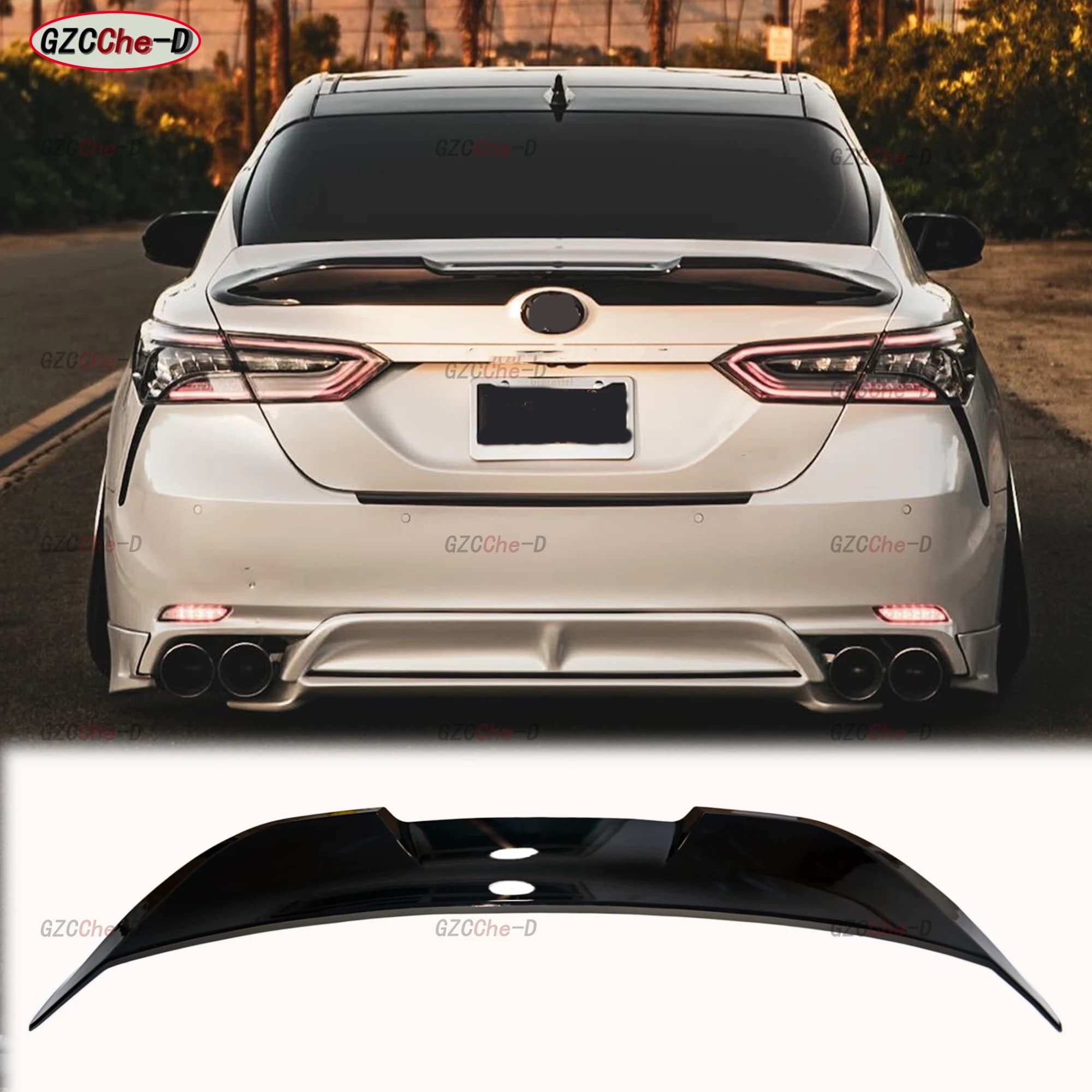 For 2018-2023 Toyota Camry modified M4 type spoiler ABS material trunk lid diffuser kit aerodynamic rear wing decoration kit