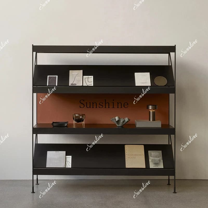 Medieval floor-to-wall living room magazine rack simple display cabinet  FT